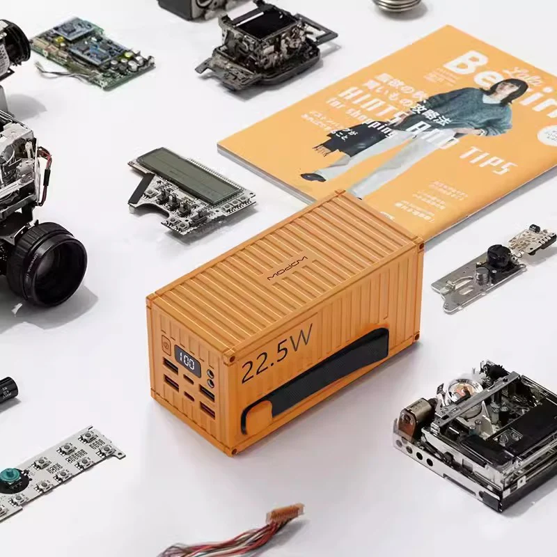 Schnellladende Powerbank mit digitaler Anzeige