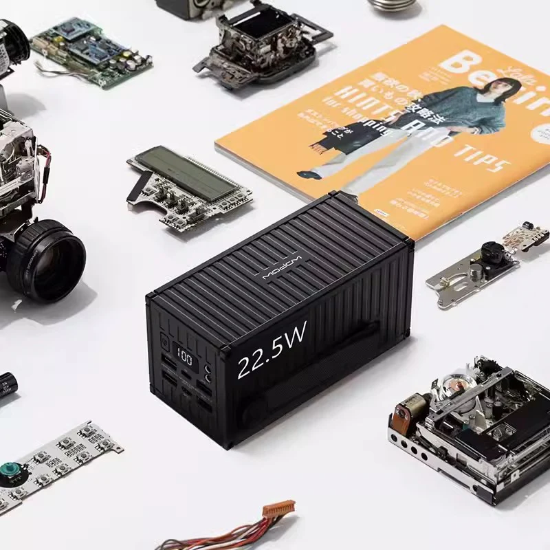 Schnellladende Powerbank mit digitaler Anzeige